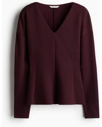 H&M - Getailleerde Top Van Scuba - Lyst