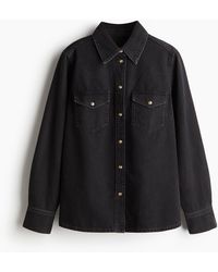 H&M - Hemdbluse aus Denim - Lyst