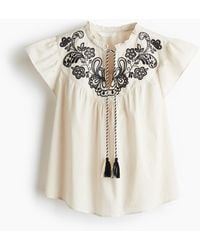 H&M - Bestickte Bluse - Lyst