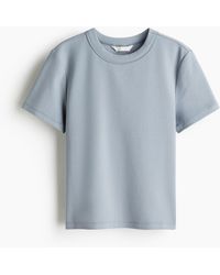H&M - Nauwsluitend Katoenen T-shirt - Lyst