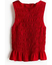 H&M - Gesmokte Top - Lyst