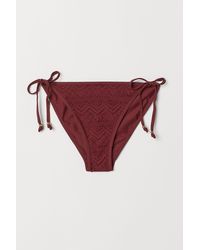 H&M Tie-Tanga Bikinihose - Rot