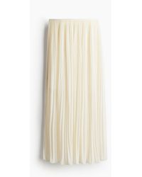 H&M - Plisseejupe aus Chiffon - Lyst