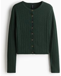 H&M - Gilet En Maille Torsadée - Lyst