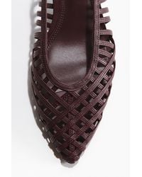 H&M - Slingpumps aus Leder mit Kitten Heels - Lyst