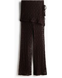 H&M - Pantalon en dentelle avec jupe superposée - Lyst