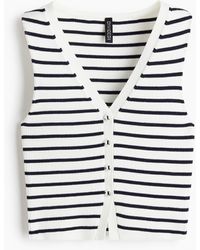 H&M - Pull sans manches à boutons - Lyst
