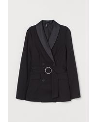 H&M Zweireihige Smokingjacke - Schwarz