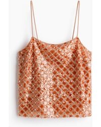 H&M - Gedecoreerde Straptop - Lyst