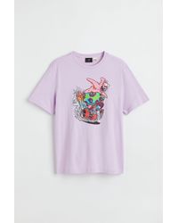 H&M Regular Fit T-shirt - Purple