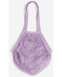 H&M Netztasche aus Baumwolle - Lila