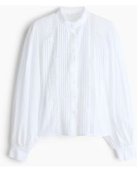 H&M - Bluse mit Spitze - Lyst