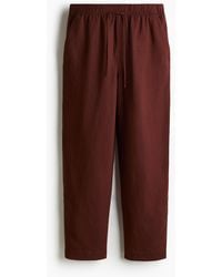H&M - Broek Van Linnenmix Met Drawstring - Lyst