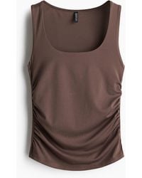 H&M - Tanktop mit Raffungen - Lyst