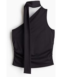 H&M - Gedrapeerde One-shouldertop - Lyst