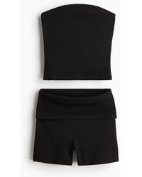 H&M - 2-teiliges Set mit Tubetop und Shorts - Lyst