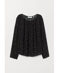 H&M Blouse à encolure bateau - Noir