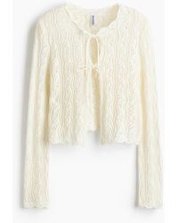 H&M - Cardigan zum Binden aus Pointellestrick - Lyst