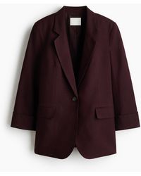 H&M - Blazer aus Leinenmix - Lyst