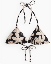 H&M - Wattiertes Triangel-Bikinitop - Lyst