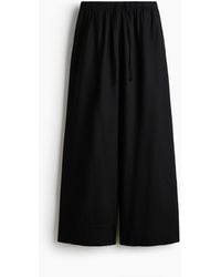 H&M - Weite Hose aus Leinengemisch - Lyst