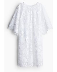H&M - Spitzenkleid mit Bindebändern - Lyst