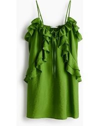 H&M - Trägerkleid mit Volantbesätzen - Lyst