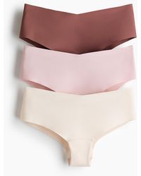 H&M - Set Van 3 No-show Slips Met Lycra - Lyst