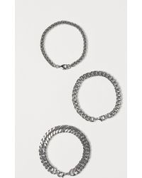H&M 3er-Pack Armbänder - Mettallic
