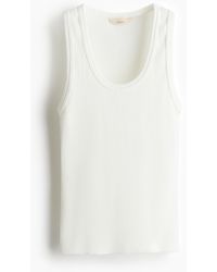 H&M - Débardeur En Coton Pima Côtelé - Lyst
