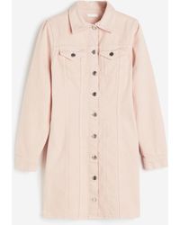 H&M - Jurk Van Katoenen Denim - Lyst