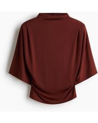 H&M - Top En Jersey À Effet Drapé - Lyst