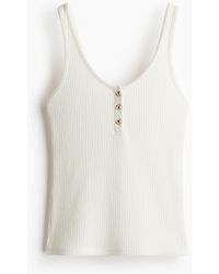 H&M - Tanktop in Rippstrick - Lyst