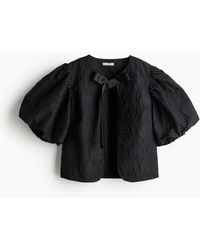 H&M - Bluse mit Ballonärmeln - Lyst