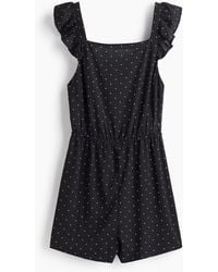 H&M - Kurzer Jumpsuit mit Bindebändern im Rücken - Lyst