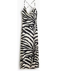 H&M - Robe imprimée avec encolure bénitier - Lyst