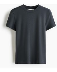 H&M - Geribd T-shirt Van Viscose - Lyst