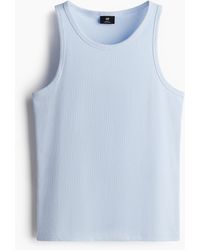 H&M - Geribde Tanktop - Lyst