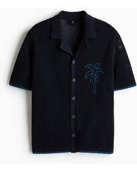 H&M - Ajourgebreid Casual Overhemd - Lyst