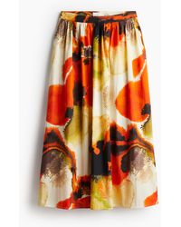H&M - Jupe Corolle En Coton - Lyst