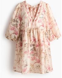 H&M - MAMA Kleid aus Leinenmix - Lyst