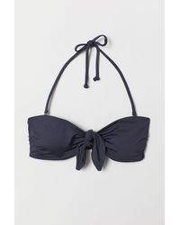 H&M Bandeau-Bikinitop - Blau