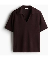 H&M - Gestricktes Shirt mit Kragen - Lyst