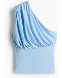 H&M - Drapiertes One-Shoulder-Top - Lyst