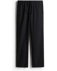 H&M - Regular Fit Linen-blend trousers - Lyst