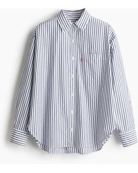 H&M - Harlie New Bf Shirt Marinas Stripe Navy - Lyst