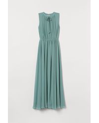 H&M Langes Chiffonkleid - Mehrfarbig
