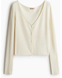 H&M - Cardigan in Pointellestrick - Lyst