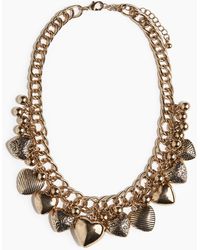 H&M - Collier Chaîne Avec Pendentifs Caurs - Lyst