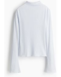 H&M - Geripptes Shirt mit Turtleneck - Lyst